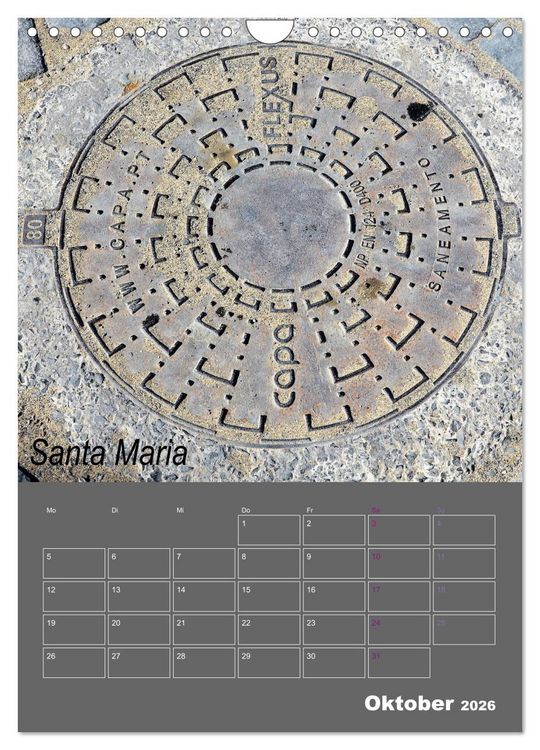 Produktbild: Faszination Kanaldeckel (Wandkalender 2026 DIN A4 hoch), CALVENDO Monatskalender