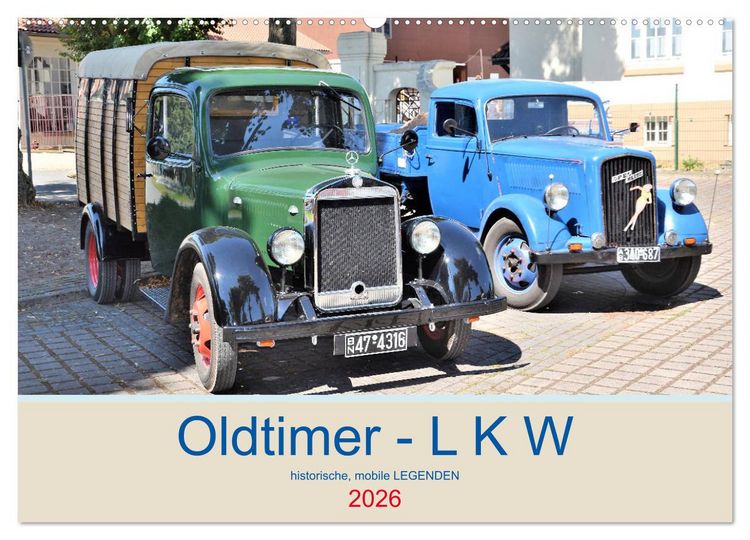 Produktbild: Oldtimer - L K W (Wandkalender 2026 DIN A2 quer), CALVENDO Monatskalender