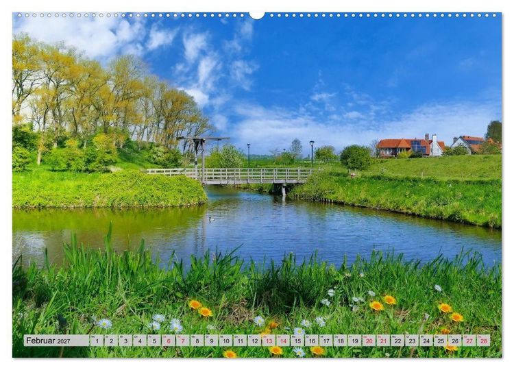 Produktbild: Holland, wo die Seele baden geht (hochwertiger Premium Wandkalender 2027 DIN A2 quer), Kunstdruck in Hochglanz