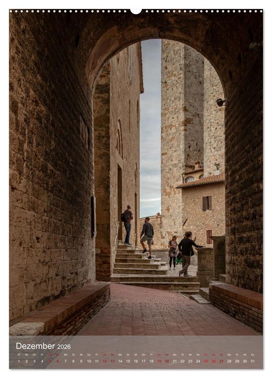 Produktbild: San Gimignano - Stadt der T&uuml;rme (hochwertiger Premium Wandkalender 2026 DIN A2 hoch), Kunstdruck in Hochglanz
