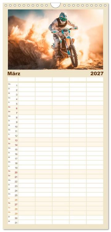 Produktbild: Familienplaner 2027 - MX - Motocross - Impressionen mit 5 Spalten (Wandkalender, 21 x 45 cm) CALVENDO