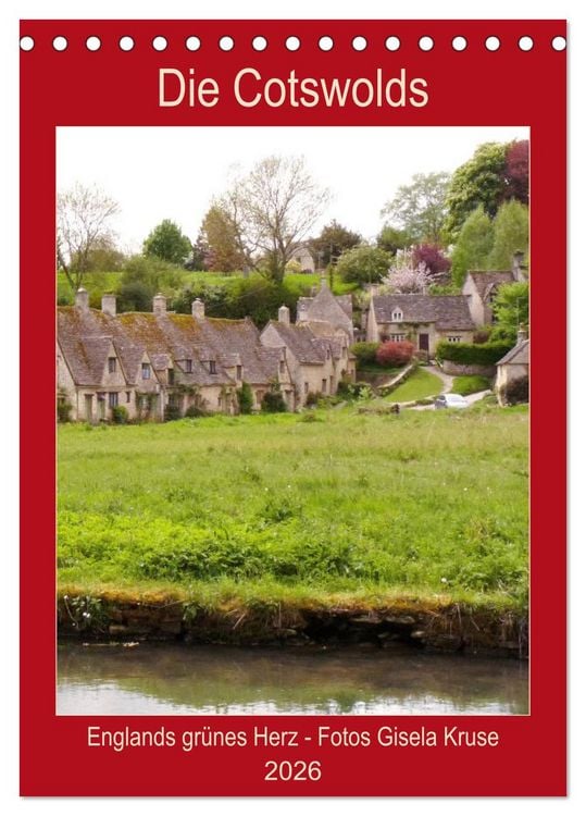 Produktbild: Die Cotswolds Englands gr&uuml;nes Herz (Tischkalender 2026 DIN A5 hoch), CALVENDO Monatskalender