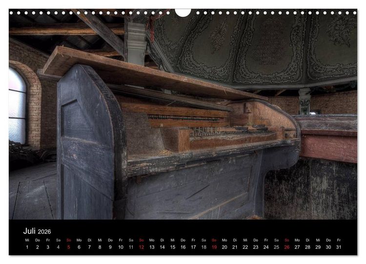 Produktbild: Verlassene Ort - Kirchen (Wandkalender 2026 DIN A3 quer), CALVENDO Monatskalender