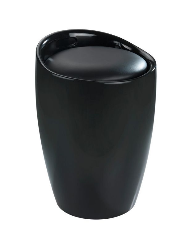 Produktbild: Hocker Mod. Candy Black, mit abnehmbarem W&auml;schesammler