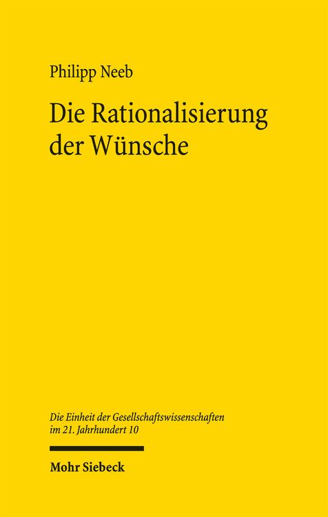 Produktbild: Die Rationalisierung der W&uuml;nsche