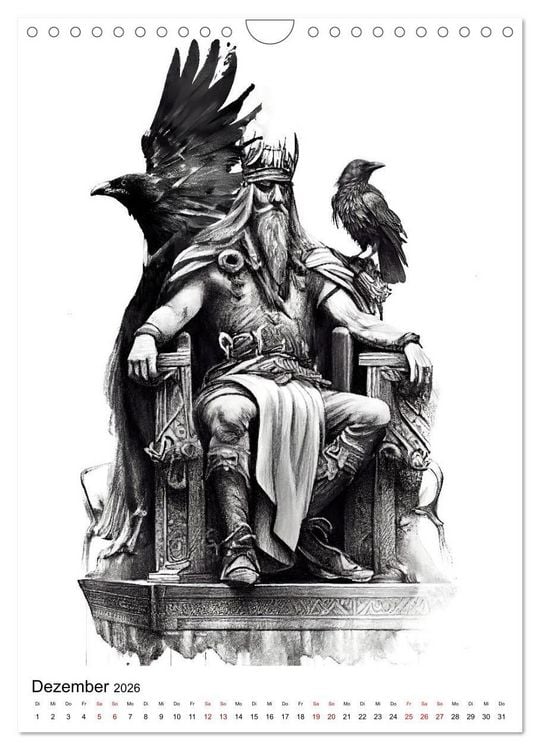 Produktbild: Welt und Mythologie der Wikinger (Wandkalender 2026 DIN A4 hoch), CALVENDO Monatskalender
