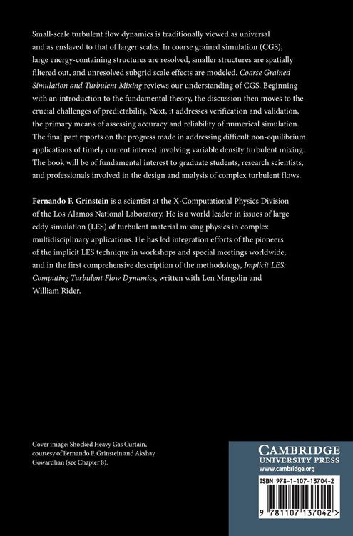 Produktbild: Coarse Grained Simulation and Turbulent Mixing