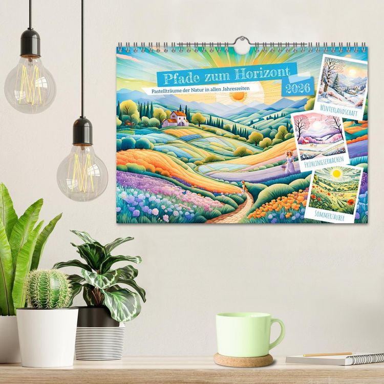Produktbild: Pfade zum Horizont - Pastelltr&auml;ume der Natur in allen Jahreszeiten (Wandkalender 2026 DIN A4 quer), CALVENDO Monatskalender