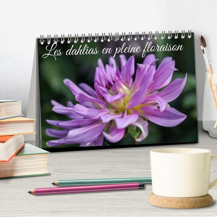 Produktbild: Les Dahlias en pleine floraison (Calendrier de bureau 2026 DIN A5 vertical), CALVENDO calendrier mensuel