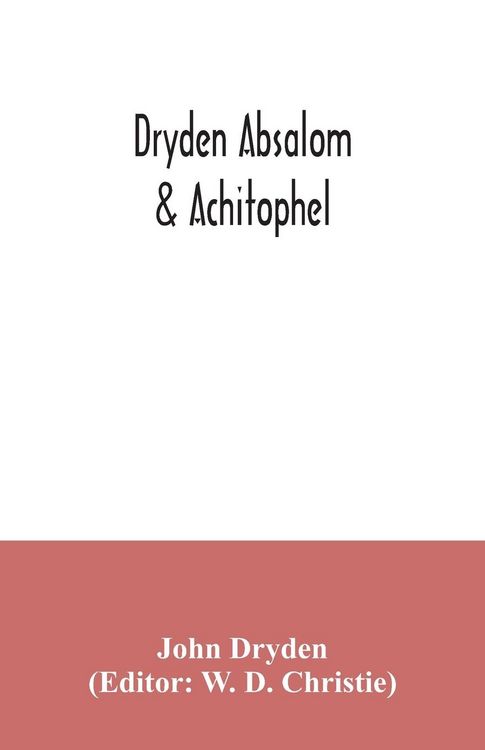 Produktbild: Dryden Absalom & Achitophel