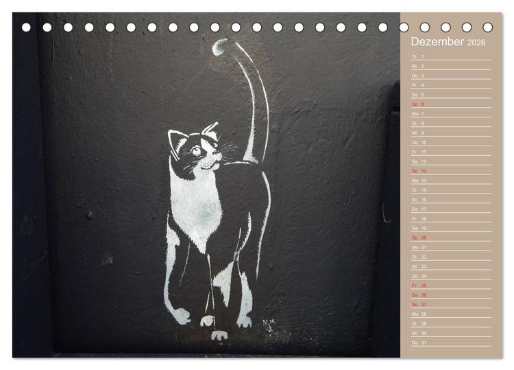 Produktbild: Flensburger Katzen (Tischkalender 2026 DIN A5 quer), CALVENDO Monatskalender
