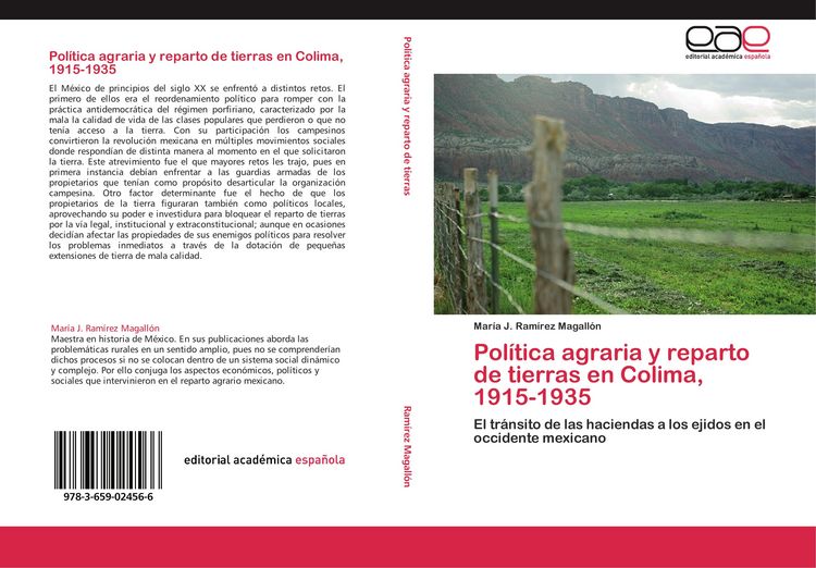Produktbild: Pol&iacute;tica agraria y reparto de tierras en Colima, 1915-1935