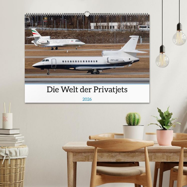 Produktbild: Die Welt der Privatjets (Wandkalender 2026 DIN A2 quer), CALVENDO Monatskalender