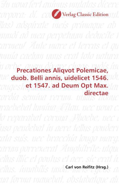 Produktbild: Precationes Aliqvot Polemicae, duob. Belli annis, uidelicet