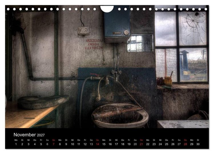 Produktbild: Verlassene Orte - Die Lokomotivwerkstatt (Wandkalender 2027 DIN A4 quer), CALVENDO Monatskalender