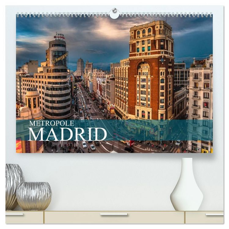 Produktbild: Metropole Madrid (hochwertiger Premium Wandkalender 2026 DIN A2 quer), Kunstdruck in Hochglanz
