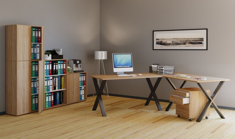 Produktbild: X Schreibtisch Eckschreibtisch L Form 130x130x50