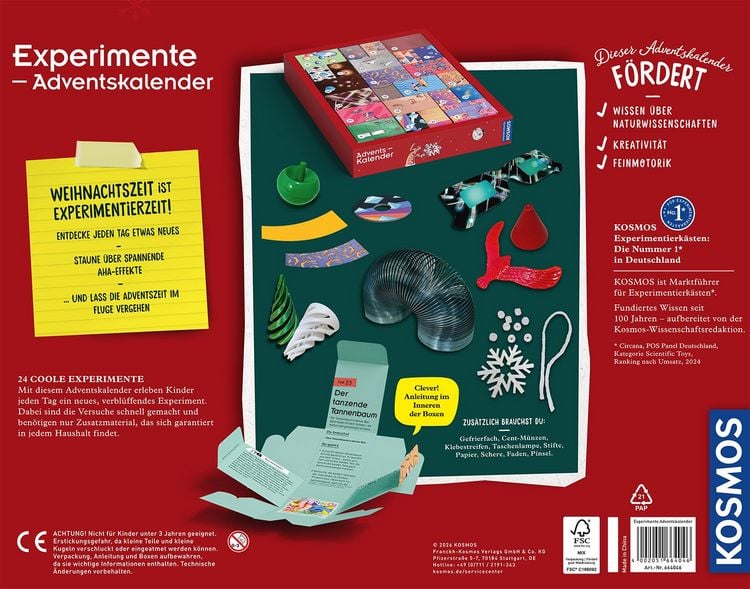 Produktbild: Adventskalender - Die sch&ouml;nsten Experimente zur Weihnachtszeit