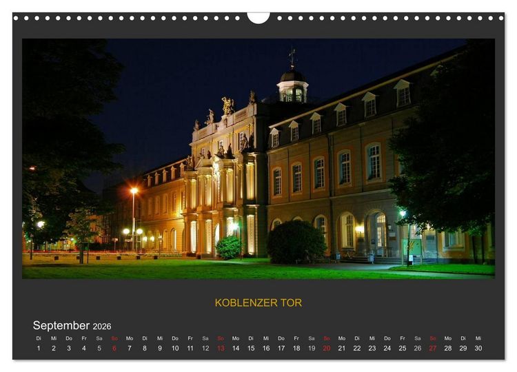 Produktbild: BONNER NACHTFARBEN (Wandkalender 2026 DIN A3 quer), CALVENDO Monatskalender