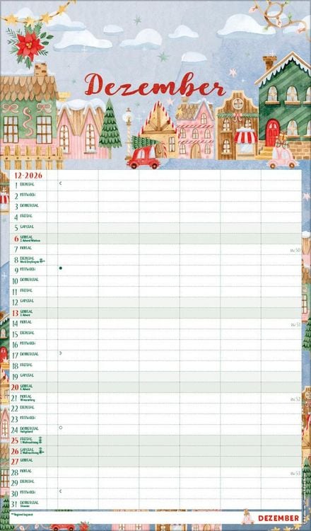 Produktbild: Familienplaner Aquarell 2026