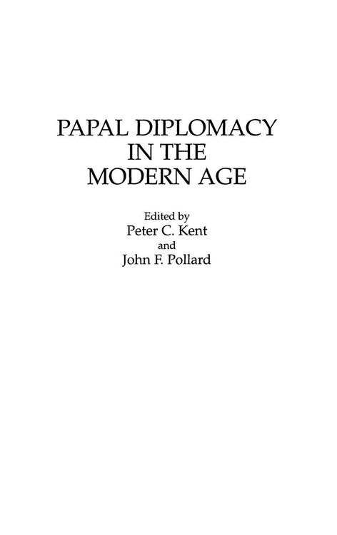 Produktbild: Papal Diplomacy in the Modern Age