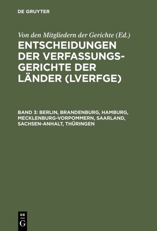 Produktbild: Berlin, Brandenburg, Hamburg, Mecklenburg-Vorpommern, Saarland, Sachsen-Anhalt, Th&uuml;ringen