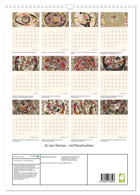 Produktbild: Zu den Sternen - mit Planerfunktion (Wandkalender 2026 DIN A3 hoch), CALVENDO Monatskalender