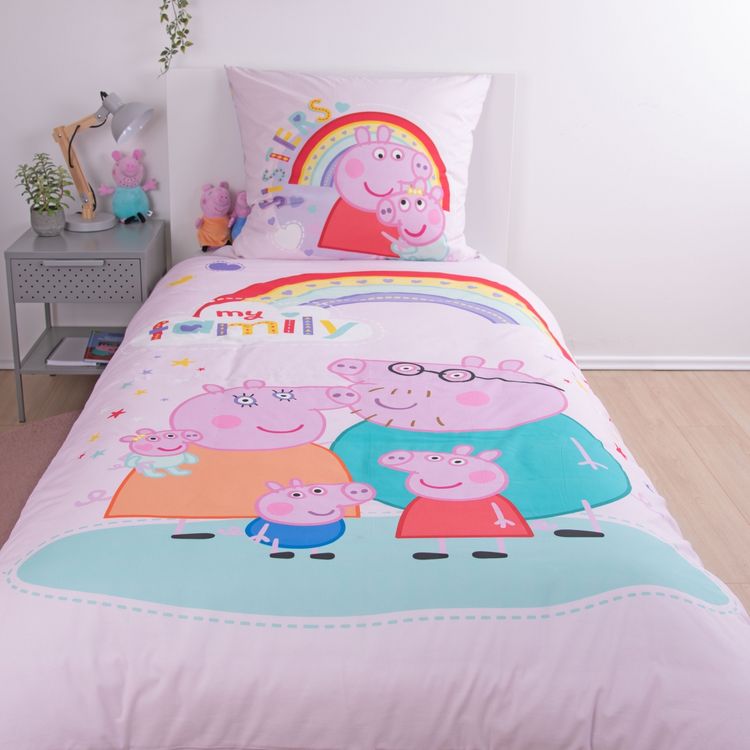 Produktbild: Klaus Hering 4486426050 - Peppa Pig Bettw&auml;sche, Peppa Pig, 80x80+135x200 cm