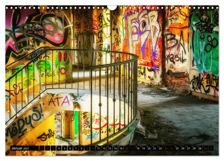 Produktbild: Lost Places Graffiti (Wandkalender 2027 DIN A3 quer), CALVENDO Monatskalender