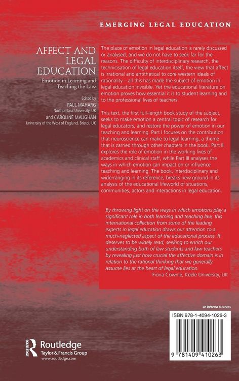 Produktbild: Affect and Legal Education