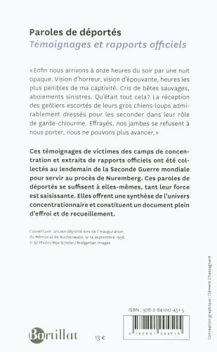 Produktbild: Paroles de d&eacute;port&eacute;s : t&eacute;moignages et rapport officiels