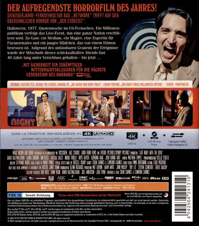 Produktbild: Late Night with the Devil (4K Ultra HD)