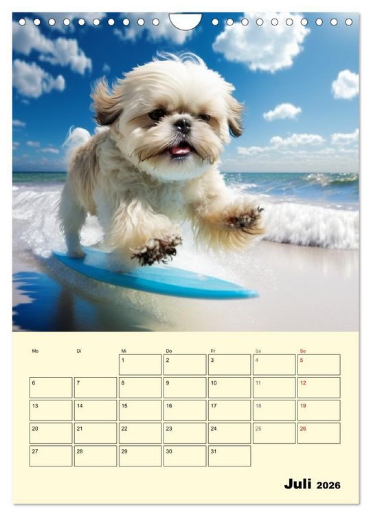 Produktbild: Shih Tzu Alarm. Gl&uuml;ckliche Wuschelk&ouml;pfe (Wandkalender 2026 DIN A4 hoch), CALVENDO Monatskalender