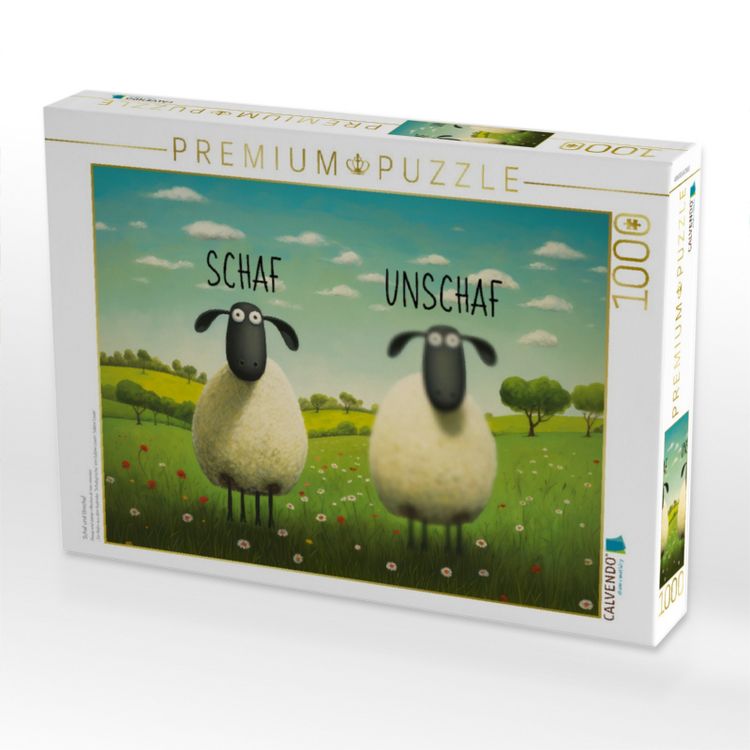 Produktbild: CALVENDO Puzzle Schaf und Unschaf | 1000 Teile Lege-Gr&ouml;&szlig;e 64x48cm Foto-Puzzle f&uuml;r gl&uuml;ckliche Stunden