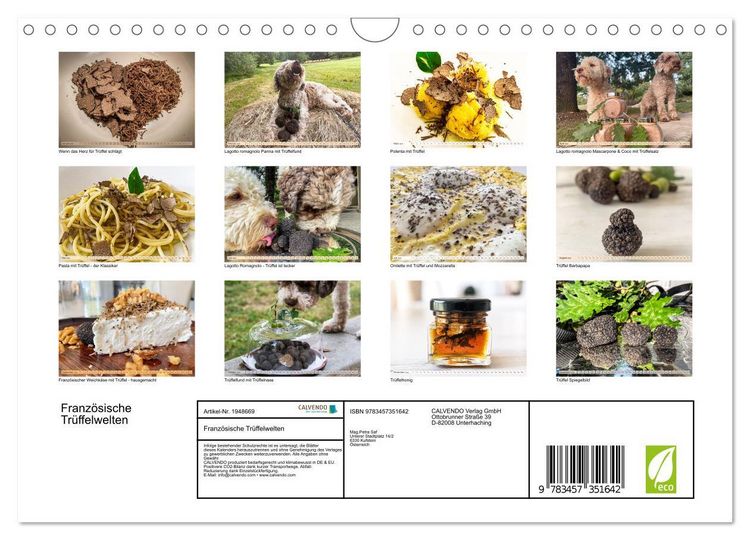 Produktbild: Franz&ouml;sische Tr&uuml;ffelwelten (Wandkalender 2026 DIN A4 quer), CALVENDO Monatskalender