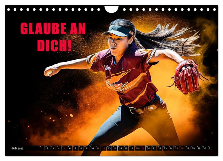 Produktbild: Baseball und Motivation (Wandkalender 2026 DIN A4 quer), CALVENDO Monatskalender