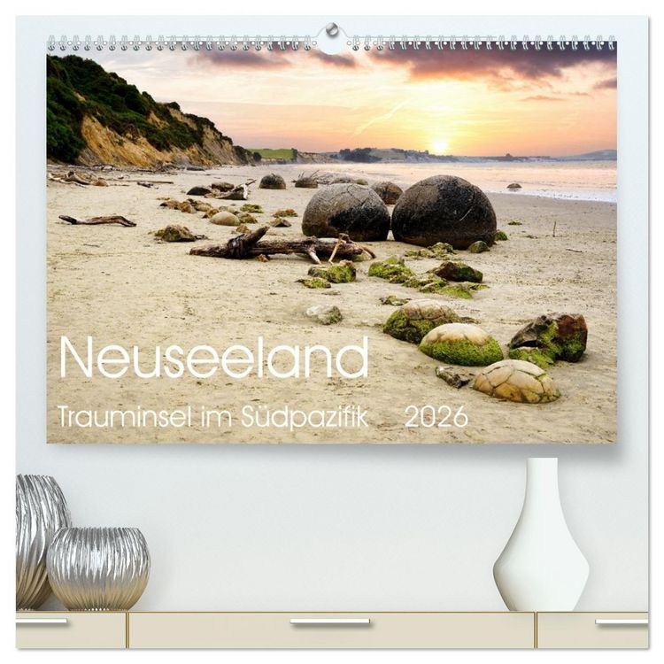 Produktbild: Neuseeland Trauminsel im S&uuml;dpazifik (hochwertiger Premium Wandkalender 2026 DIN A2 quer), Kunstdruck in Hochglanz