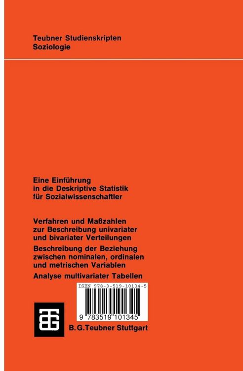 Produktbild: Statistik f&uuml;r Soziologen 1