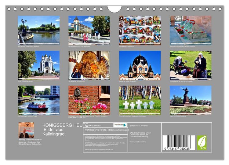 Produktbild: K&Ouml;NIGSBERG HEUTE - Bilder aus Kaliningrad (Wandkalender 2026 DIN A4 quer), CALVENDO Monatskalender