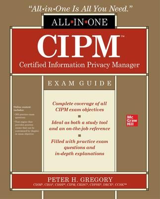 Produktbild: CIPM Certified Information Privacy Manager All-in-One Exam Guide