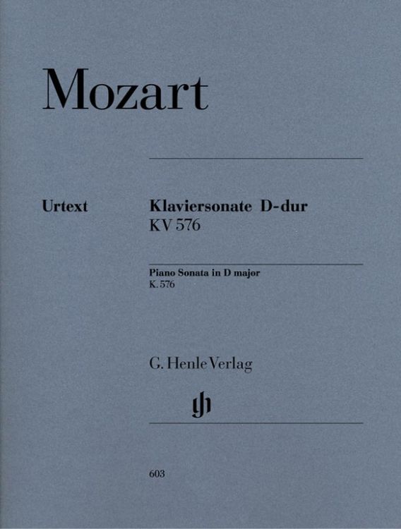 Produktbild: Wolfgang Amadeus Mozart - Klaviersonate D-dur KV 576