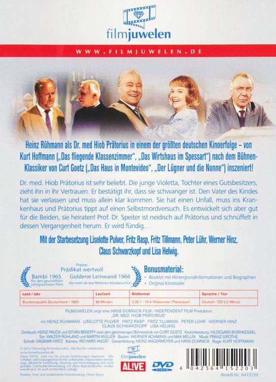 Produktbild: Dr. med. Hiob Pr&auml;torius - Filmjuwelen