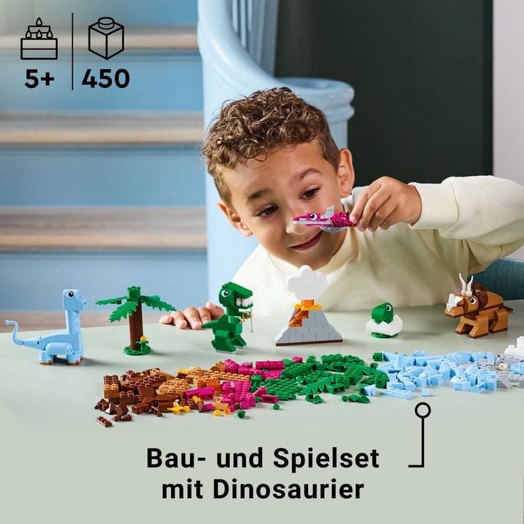 Produktbild: LEGO Classic Kreative Dinosaurier, Bauset mit Tierfiguren 11041