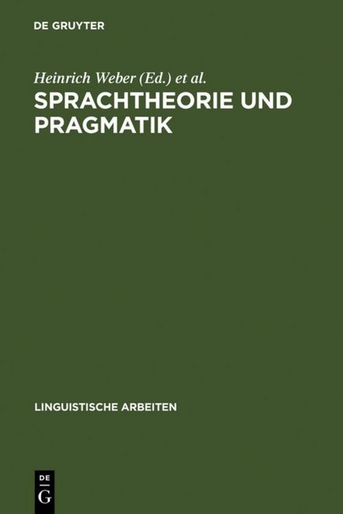Produktbild: Sprachtheorie und Pragmatik