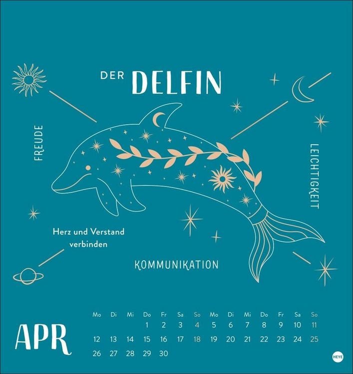 Produktbild: Krafttiere Postkartenkalender 2027