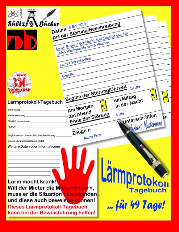 Produktbild: L&auml;rmprotokoll-Tagebuch bei L&auml;rmbel&auml;stigung und Ruhest&ouml;rung