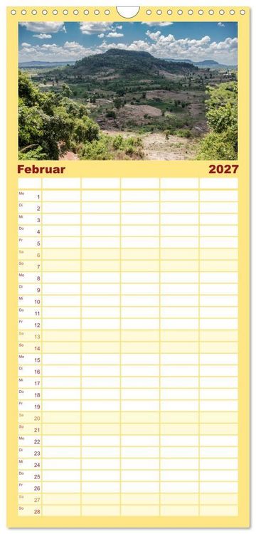 Produktbild: Familienplaner 2027 - Magisches Kambodscha mit 5 Spalten (Wandkalender, 21 x 45 cm) CALVENDO