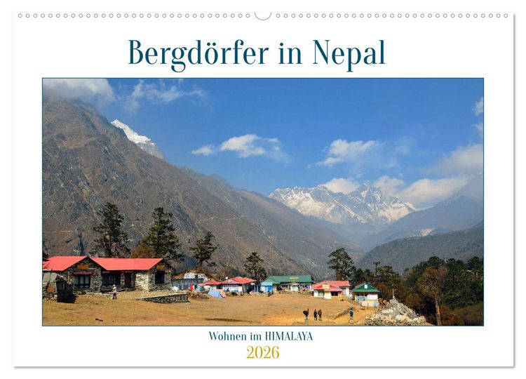 Produktbild: Wohnen im HIMALAYA (Wandkalender 2026 DIN A2 quer), CALVENDO Monatskalender