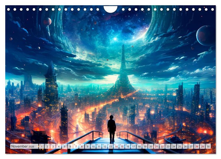 Produktbild: SCIENCE-FICTION Leben auf fernen Planeten (Wandkalender 2026 DIN A4 quer), CALVENDO Monatskalender