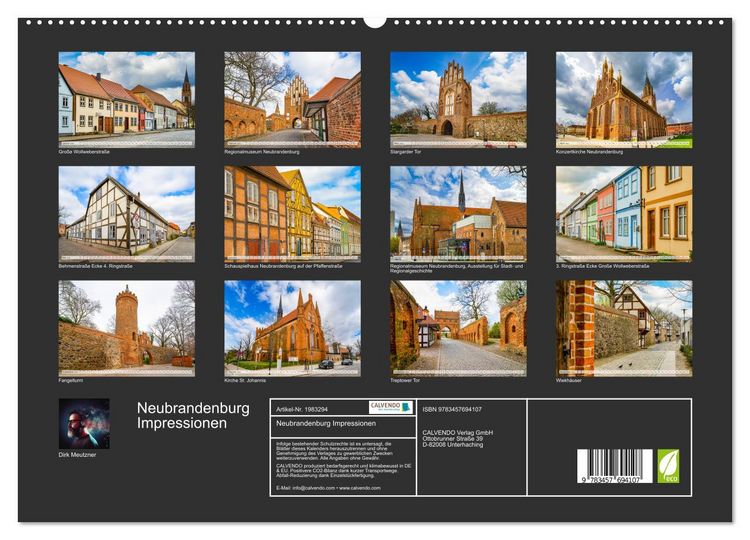 Produktbild: Neubrandenburg Impressionen (hochwertiger Premium Wandkalender 2026 DIN A2 quer), Kunstdruck in Hochglanz